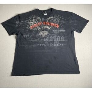 Vintage 2008 Harley-Davidson Motorcycle Animal Black XLarge T-Shirt Abilene TX
